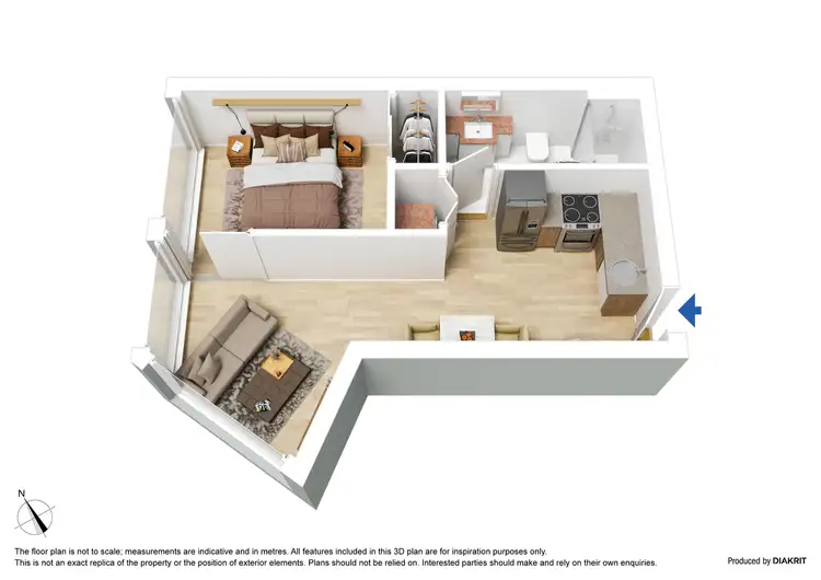 Floorplan of Homely apartment listing, 1106/33 Clarke Street, Southbank VIC 3006