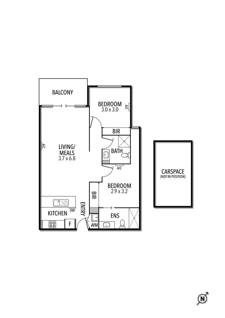 Floorplan of Homely apartment listing, 214/87-89 Raleigh Street, Essendon VIC 3040