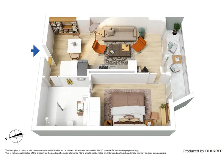 Floorplan of Homely apartment listing, 606/152 Sturt Street, Southbank VIC 3006