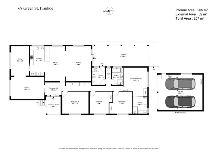 Floorplan of Homely house listing, 68 Green Street, Ivanhoe VIC 3079