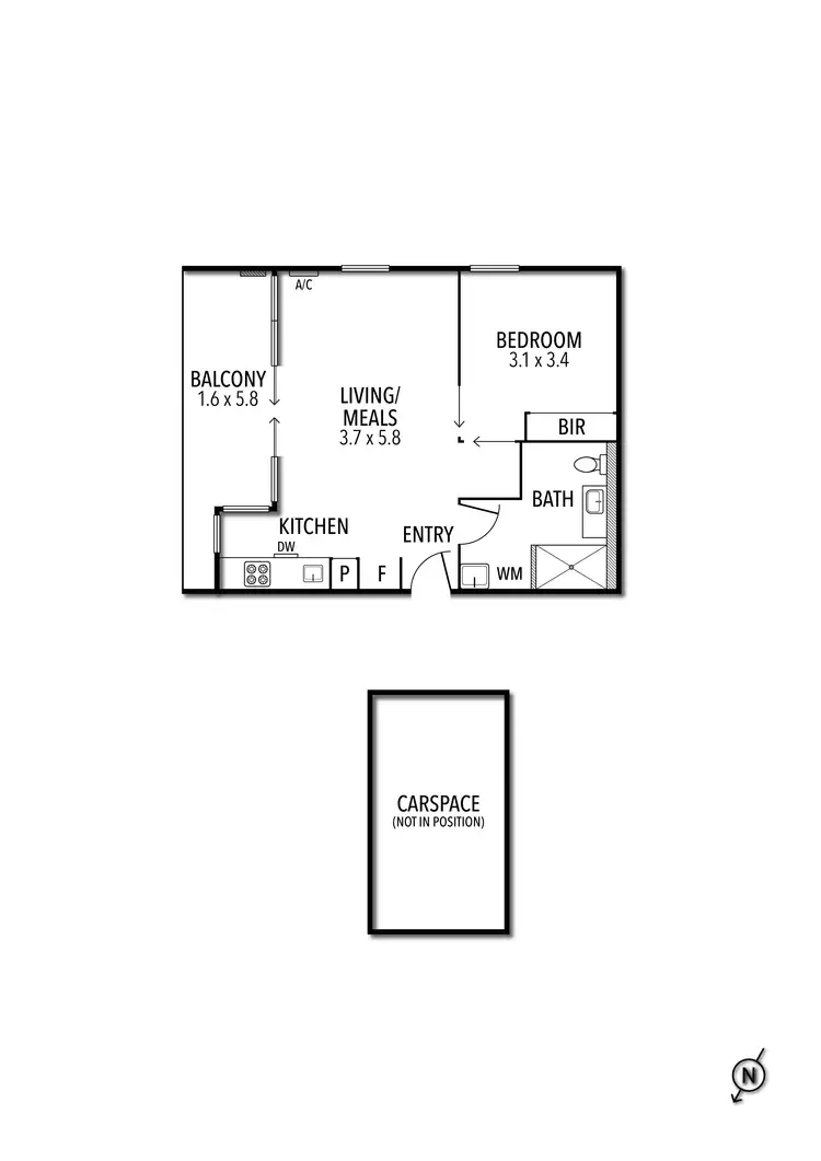 Floorplan of Homely apartment listing, 306/1005 Mt Alexander Road, Essendon VIC 3040