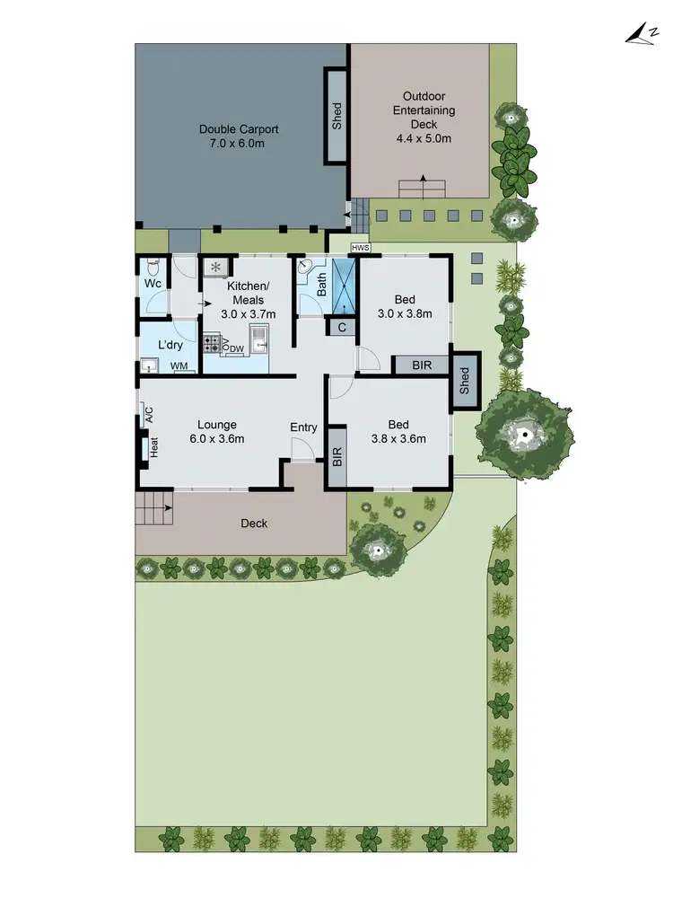 Floorplan of Homely townhouse listing, 1/14 Gooyong Avenue, Chadstone VIC 3148