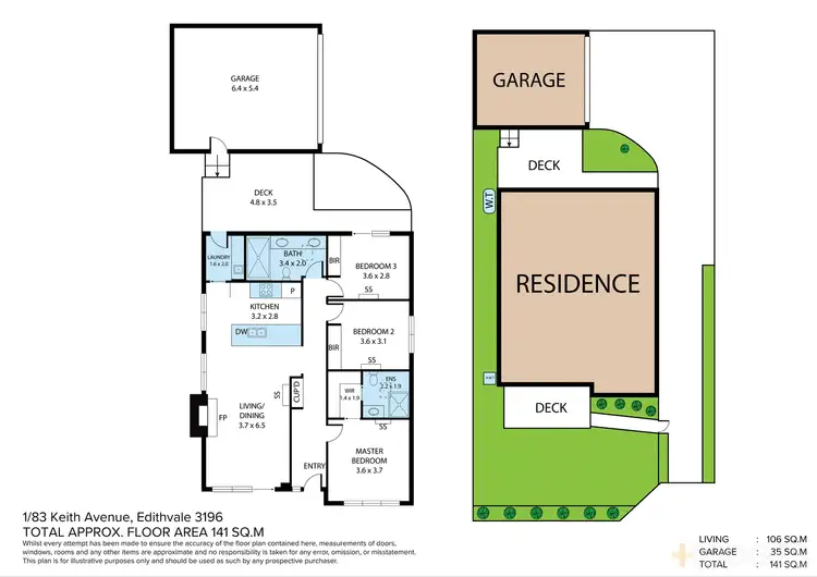 Floorplan of Homely house listing, 1/83 Keith Avenue, Edithvale VIC 3196