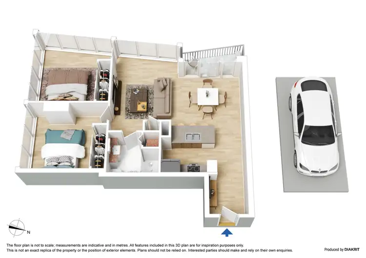 Floorplan of Homely apartment listing, 2605/180 City Road, Southbank VIC 3006