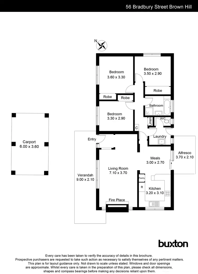 Floorplan of Homely house listing, 56 Bradbury Street, Brown Hill VIC 3350
