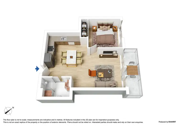 Floorplan of Homely apartment listing, 2511/118 Kavanagh Street, Southbank VIC 3006