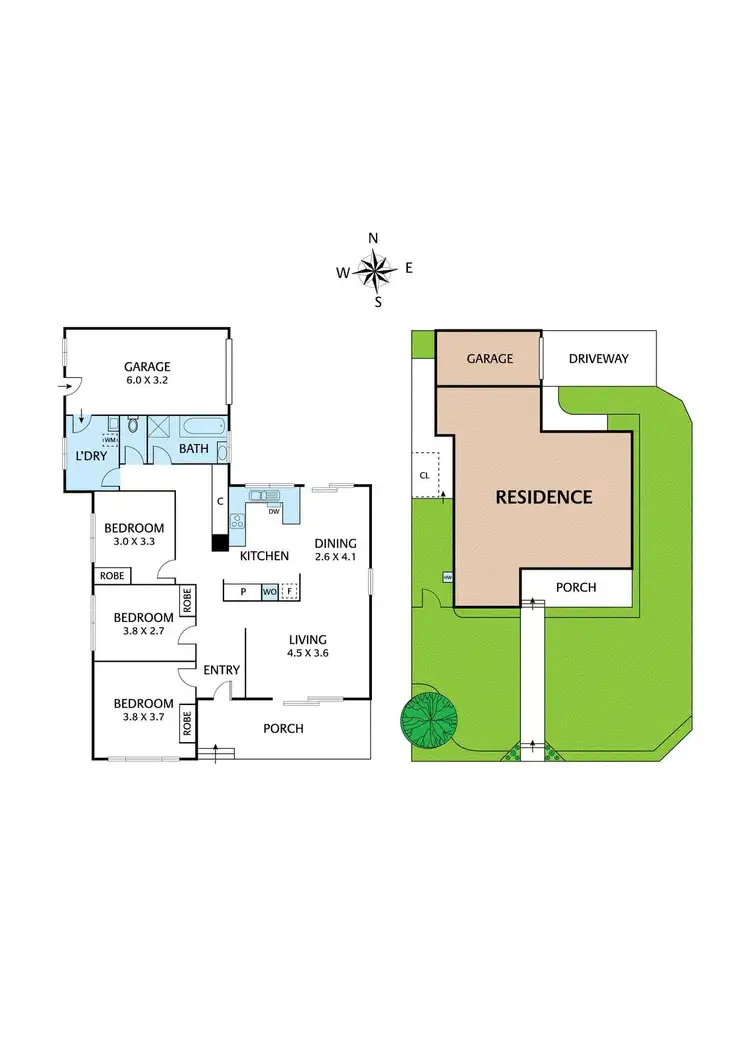 Floorplan of Homely unit listing, 1/66 Edward Street, Macleod VIC 3085