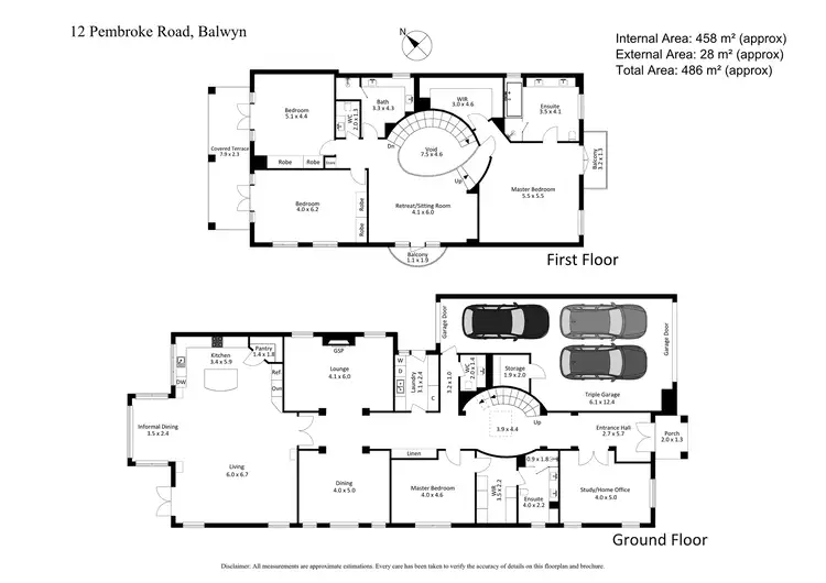 Floorplan of Homely house listing, 12 Pembroke Road, Balwyn VIC 3103