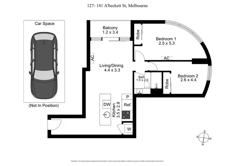 Floorplan of Homely apartment listing, 2302/135 Abeckett Street, Melbourne VIC 3000
