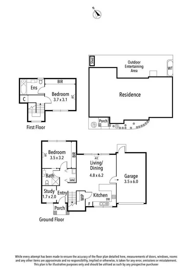 Floorplan of Homely townhouse listing, 3/28 Edwin Street, Ivanhoe VIC 3079