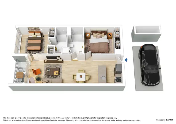 Floorplan of Homely apartment listing, 3901/45 Clarke Street, Southbank VIC 3006