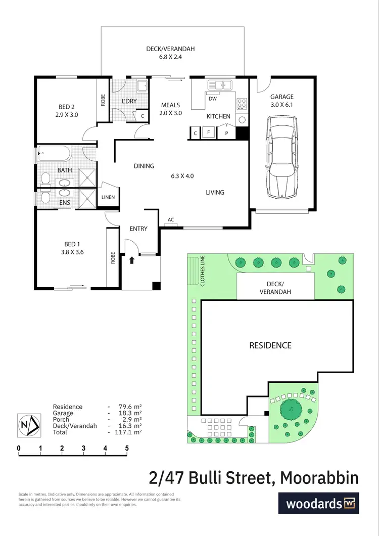 Floorplan of Homely unit listing, 2/47 Bulli Street, Moorabbin VIC 3189