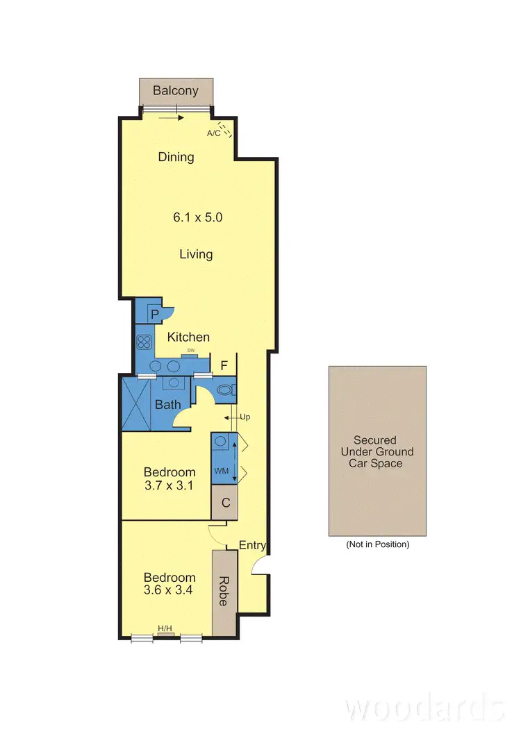 Floorplan of Homely apartment listing, 211/10 Hillingdon Place, Prahran VIC 3181