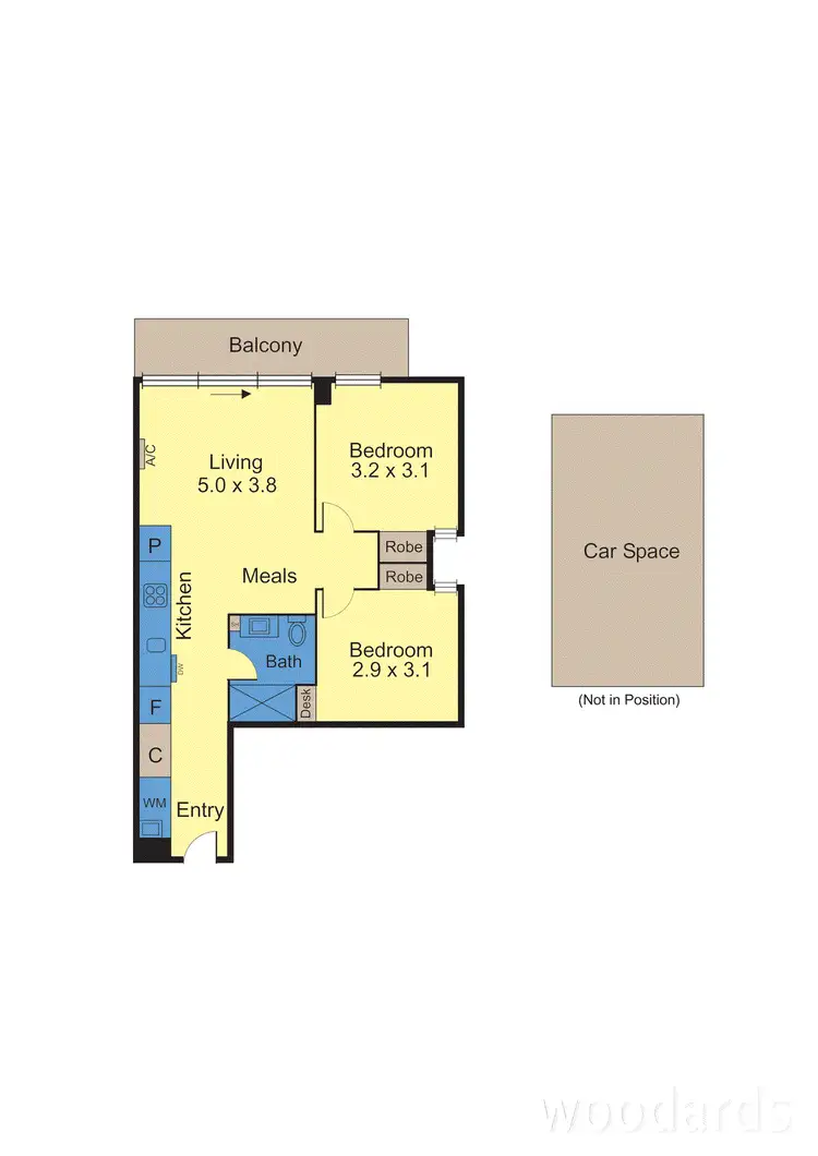 Floorplan of Homely apartment listing, 410/144 Clarendon Street, Southbank VIC 3006