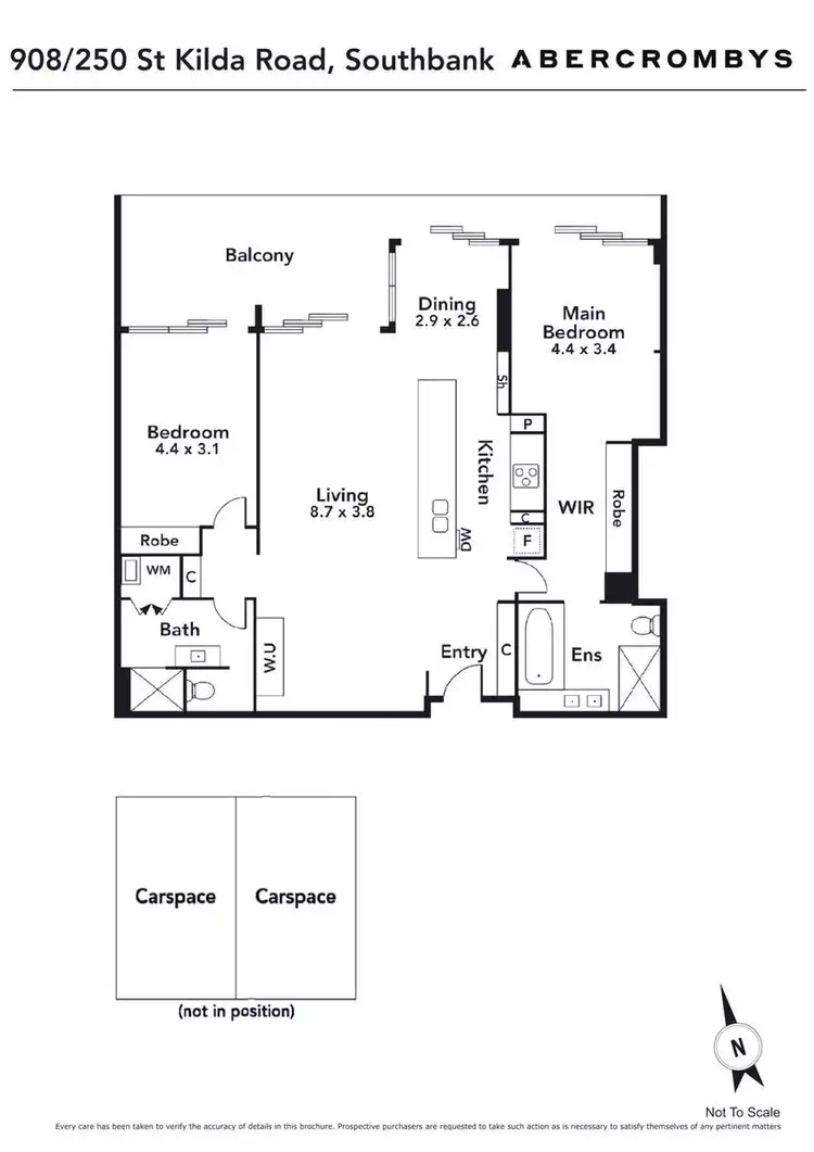 Floorplan of Homely apartment listing, 908/250 St Kilda Road, Southbank VIC 3006