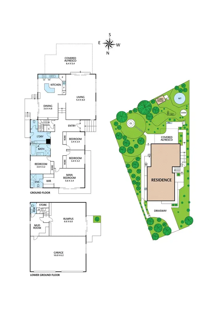 Floorplan of Homely house listing, 42 Kirwana Grove, Montmorency VIC 3094