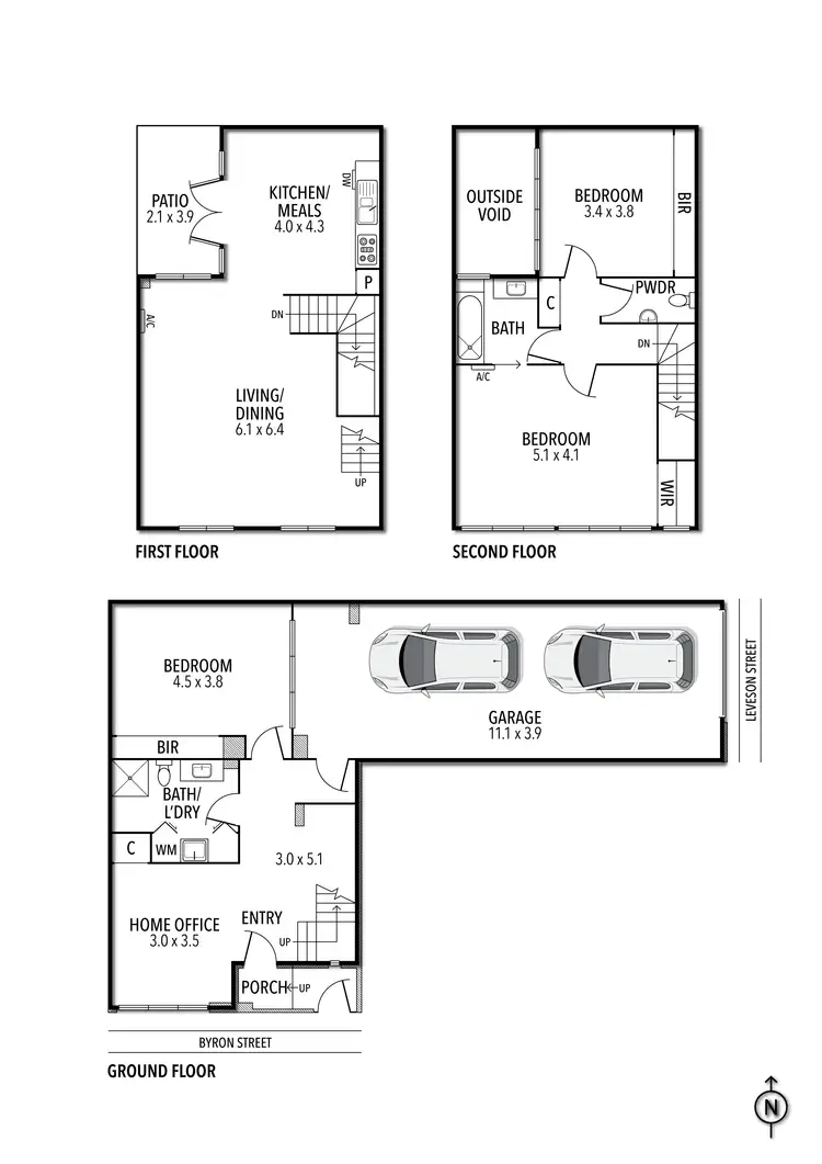 Floorplan of Homely house listing, 38 Byron Street, North Melbourne VIC 3051