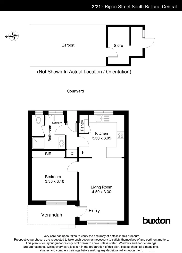 Floorplan of Homely unit listing, 3/217 Ripon Street South, Ballarat Central VIC 3350