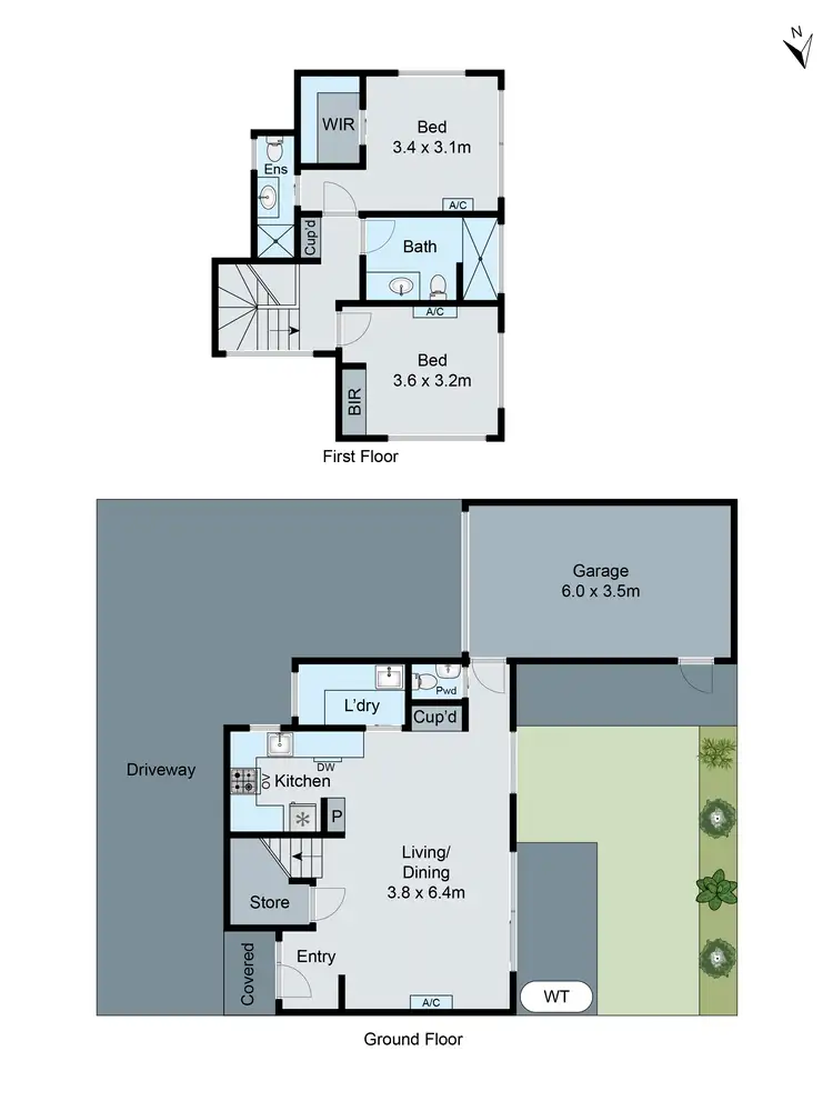 Floorplan of Homely townhouse listing, 2/48 McMillan Street, Clayton South VIC 3169