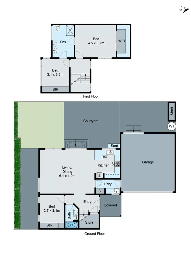 Floorplan of Homely townhouse listing, 2/117 Stephensons Road, Mount Waverley VIC 3149
