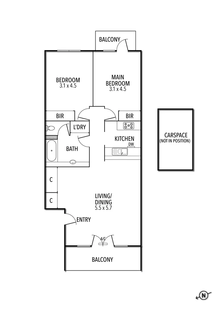 Floorplan of Homely apartment listing, 4/56 Leicester Street, Carlton VIC 3053