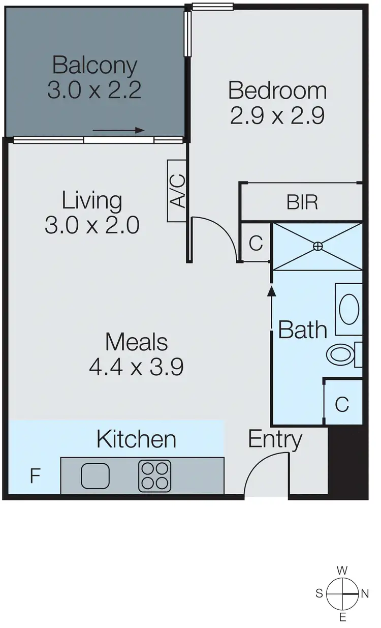 Floorplan of Homely apartment listing, 202/19-21 Hanover Street, Oakleigh VIC 3166