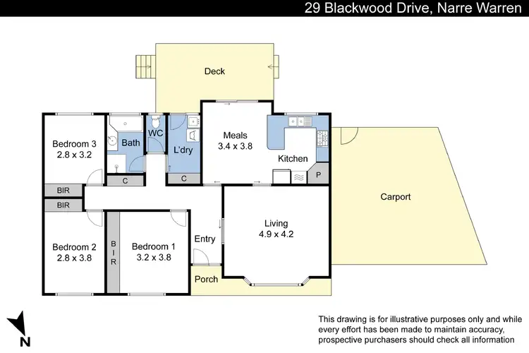 Floorplan of Homely house listing, 29 Blackwood Drive, Narre Warren VIC 3805