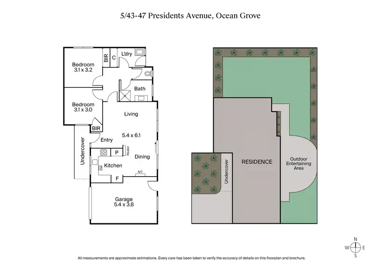 Floorplan of Homely unit listing, 5/43-47 Presidents Avenue, Ocean Grove VIC 3226