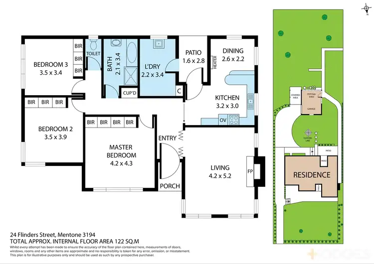 Floorplan of Homely house listing, 24 Flinders Street, Mentone VIC 3194
