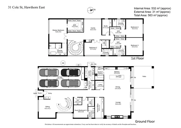 Floorplan of Homely house listing, 31 Cole Street, Hawthorn East VIC 3123