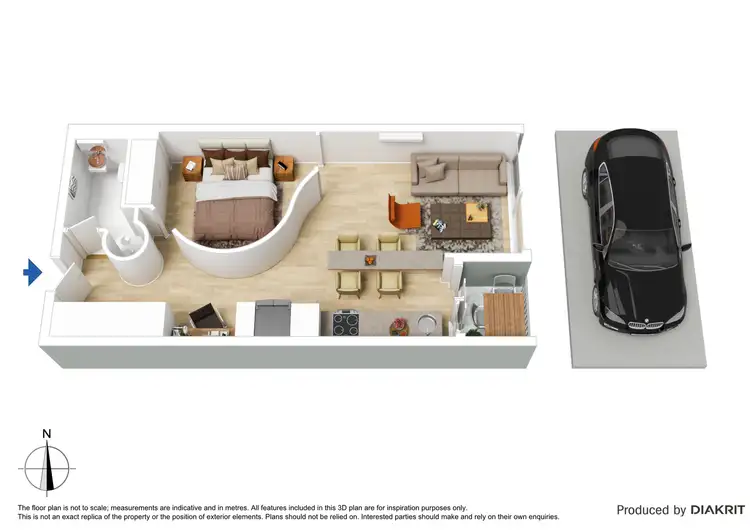 Floorplan of Homely apartment listing, 1715/22 Dorcas Street, Southbank VIC 3006