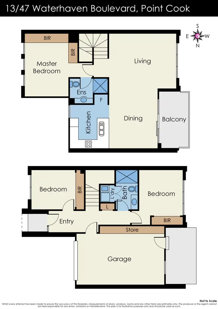 Floorplan of Homely townhouse listing, 13/47 Waterhaven Boulevard, Point Cook VIC 3030