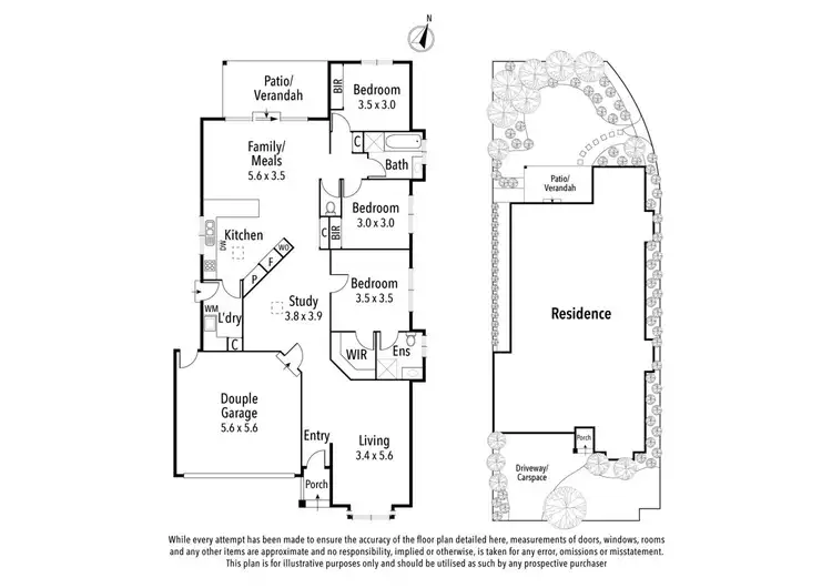 Floorplan of Homely unit listing, 1/45 Hillside Road, Rosanna VIC 3084