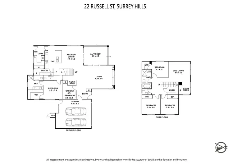 Floorplan of Homely house listing, 22 Russell Street, Surrey Hills VIC 3127