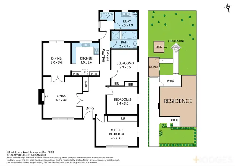 Floorplan of Homely house listing, 118 Wickham Road, Hampton East VIC 3188