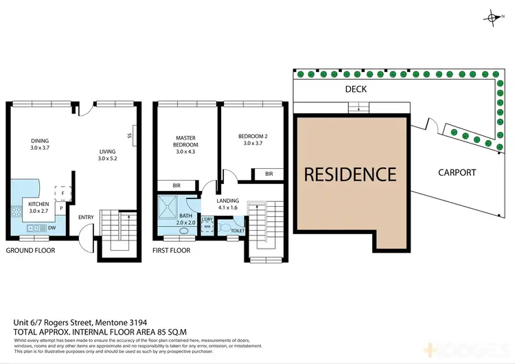 Floorplan of Homely unit listing, 6/7 Rogers Street, Mentone VIC 3194