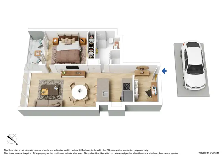Floorplan of Homely apartment listing, 1306/63 Whiteman Street, Southbank VIC 3006