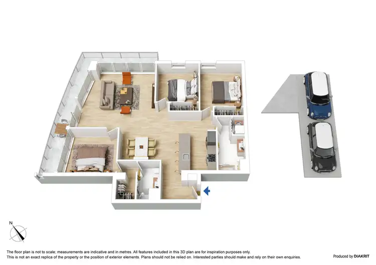 Floorplan of Homely apartment listing, 202/99 Whiteman Street, Southbank VIC 3006