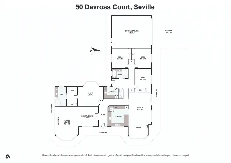 Floorplan of Homely house listing, 50 Davross Court, Seville VIC 3139