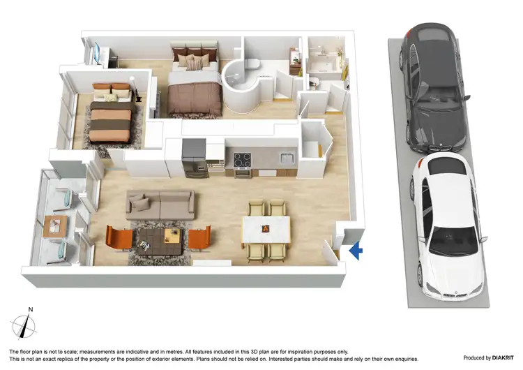 Floorplan of Homely apartment listing, 2006/22 Dorcas Street, Southbank VIC 3006