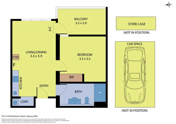 Floorplan of Homely apartment listing, 701/14-20 Nicholson Street, Coburg VIC 3058