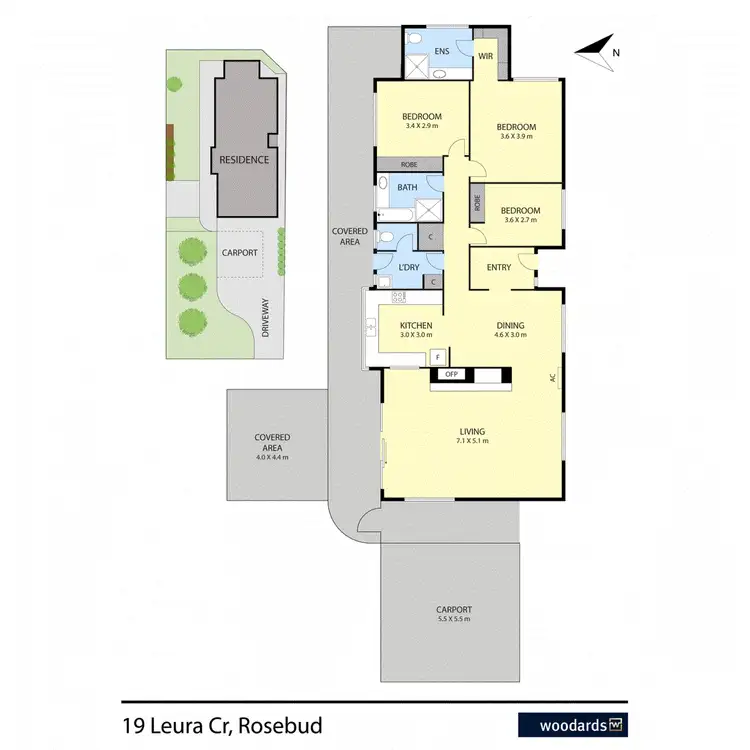 Floorplan of Homely house listing, 19 Leura Crescent, Rosebud VIC 3939