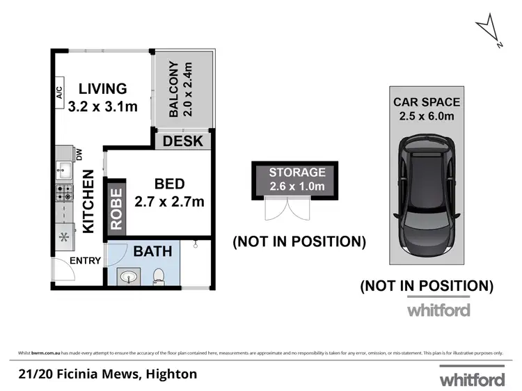 Floorplan of Homely apartment listing, 21/20 Ficinia Mews, Highton VIC 3216