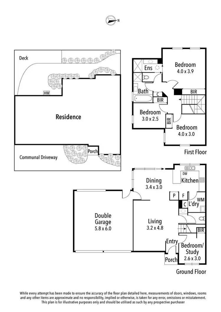 Floorplan of Homely townhouse listing, 2/77 Invermay Grove, Rosanna VIC 3084