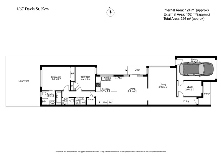 Floorplan of Homely house listing, 1/67 Davis Street, Kew VIC 3101