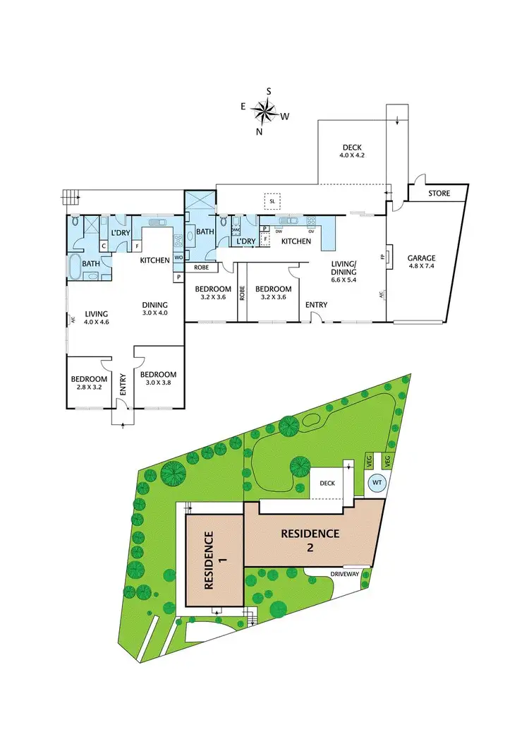 Floorplan of Homely house listing, 1 & 2/15 Strickland Court, Greensborough VIC 3088
