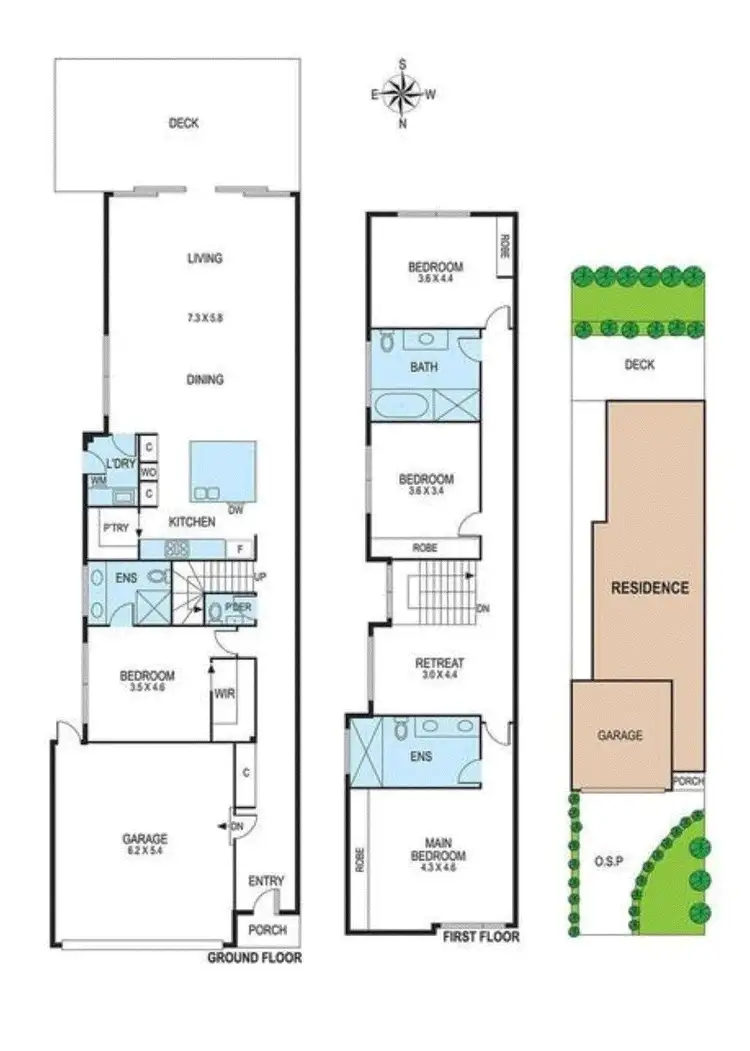 Floorplan of Homely townhouse listing, 40B Goodrich Street, Bentleigh East VIC 3165