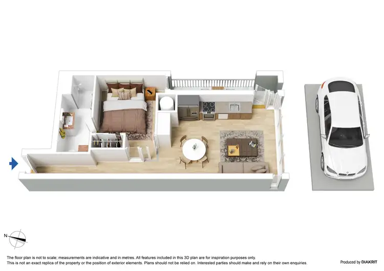 Floorplan of Homely apartment listing, 1807/280 Spencer Street, Melbourne VIC 3000