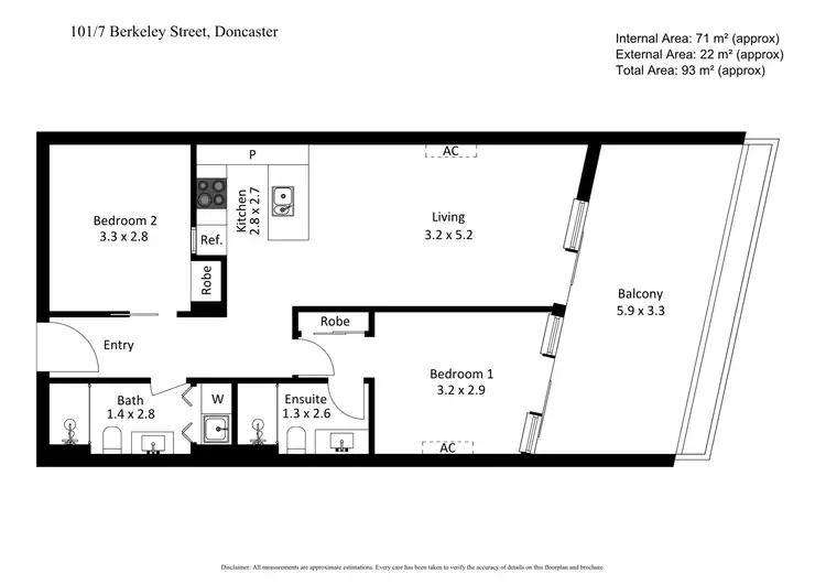 Floorplan of Homely apartment listing, 101/7 Berkeley Street, Doncaster VIC 3108