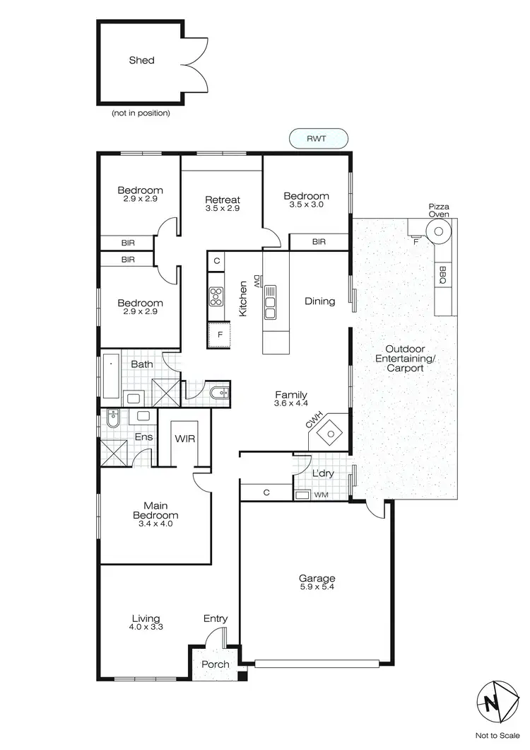 Floorplan of Homely house listing, 11 Heathcote Drive, Lucas VIC 3350